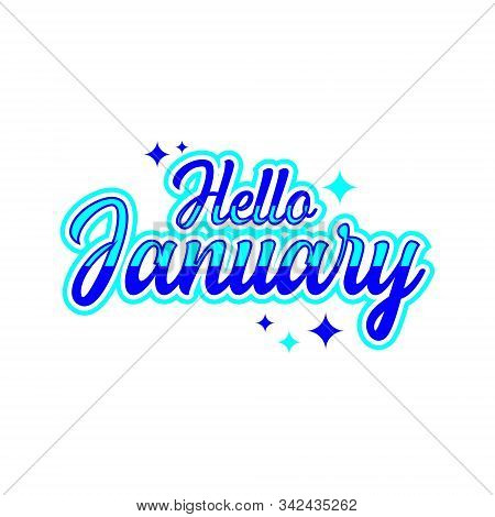 Hello January Lettering Typography Inspirations Vector Inspirations