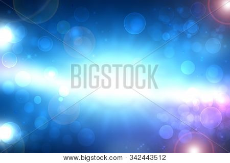 Abstract Scene In Universe. Abstract Gradient Dark Blue To Light Blue White Space Cosmos Universe Ba