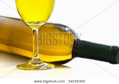Flasker og glas vin