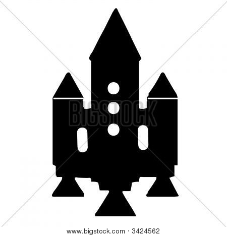 Silhouetten-Rakete