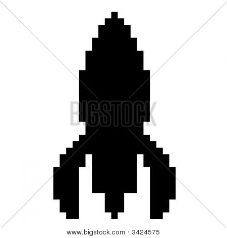 Silhouetten Raketenschiff