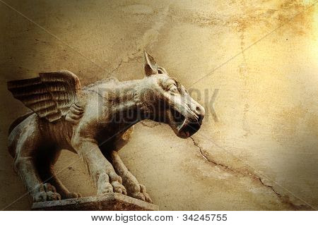 Hintergrund mit mythischen Flying Dog