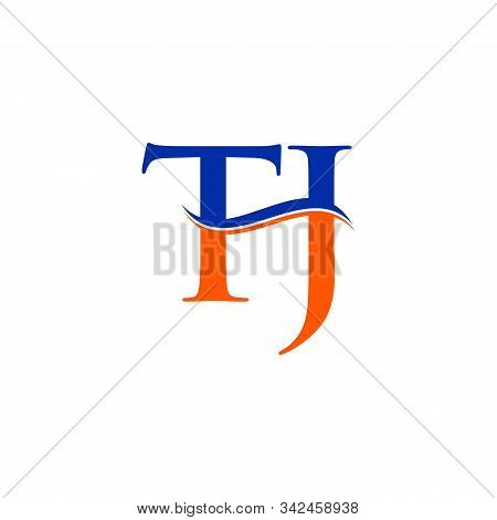 Swoosh Letter Tj Logo Design Vector Template. Tj Letter Logo Design