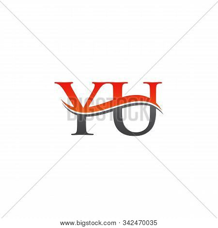 Initial Yu Letter Linked Logo Vector Template. Creative Letter Yu Logo Vector.