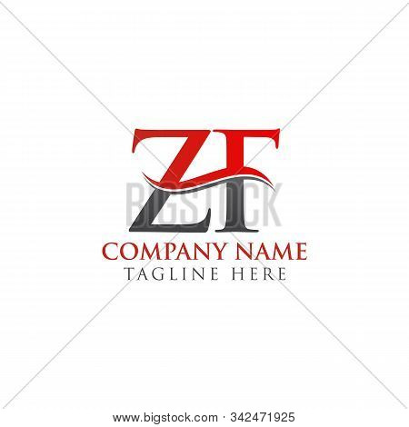 Initial Zf Letter Linked Logo Vector Template. Creative Letter Zf Logo Vector.