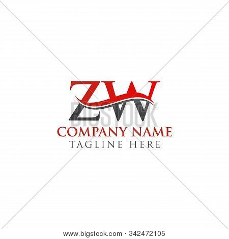 Initial Zw Letter Linked Logo Vector Template. Creative Letter Zw Logo Vector.