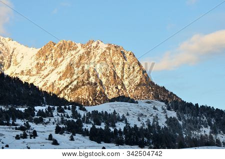 Walk In The Station Of Montgenevre Taken By The Cold, The Snow And The Frost.