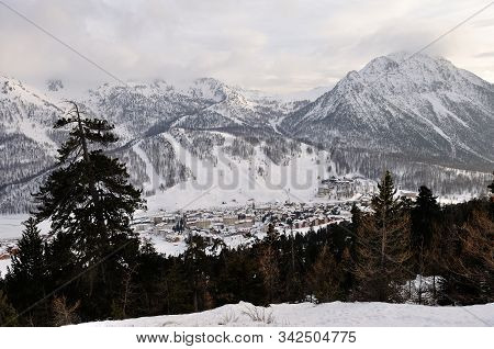 Walk In The Station Of Montgenevre Taken By The Cold, The Snow And The Frost.