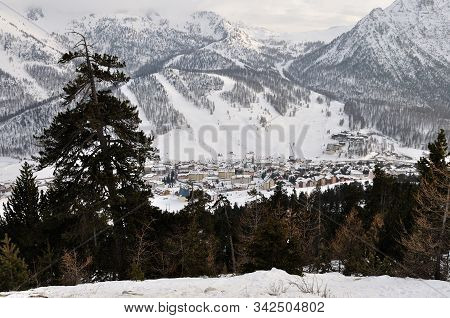Walk In The Station Of Montgenevre Taken By The Cold, The Snow And The Frost.