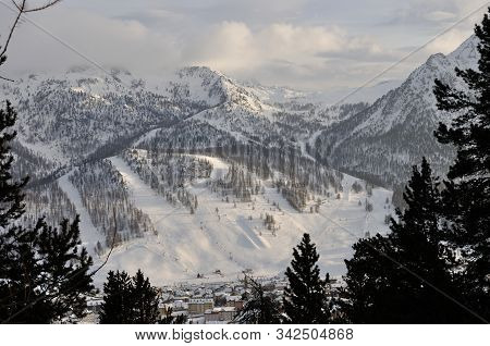 Walk In The Station Of Montgenevre Taken By The Cold, The Snow And The Frost.