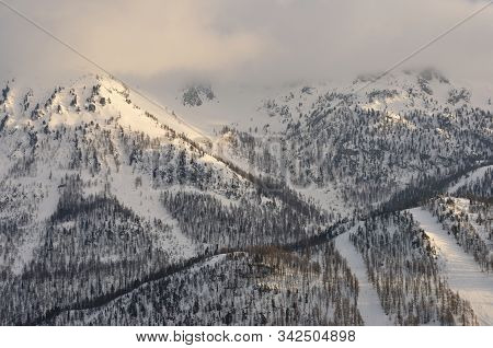 Walk In The Station Of Montgenevre Taken By The Cold, The Snow And The Frost.