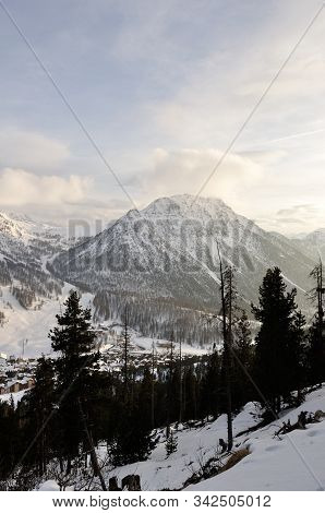 Walk In The Station Of Montgenevre Taken By The Cold, The Snow And The Frost.