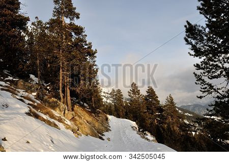 Walk In The Station Of Montgenevre Taken By The Cold, The Snow And The Frost.