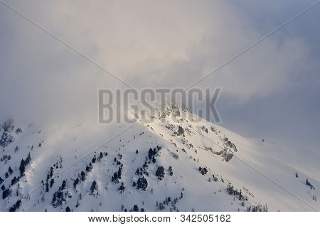 Walk In The Station Of Montgenevre Taken By The Cold, The Snow And The Frost.