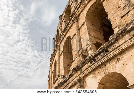 Amphitheatre Of El Jem In Tunisia, Africa