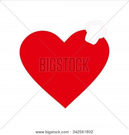 Heart Icon. Heart Icon With Isolated With White Background. Eps Heart Icon. The Wings Of Love. The I