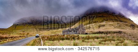 The Derelict Old School At Gleniff Horseshoe In County Leitrim - Ireland
