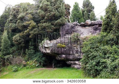 Facatativa, Colombia - January, 2029: Giant Rocky Formations At The Piedras Del Tunjo Archaeological