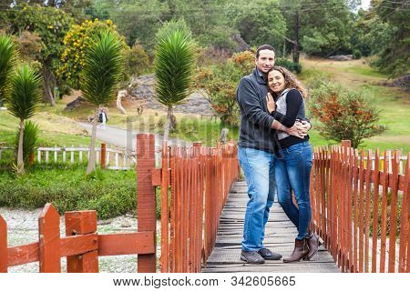 Facatativa, Colombia - January, 2029: Tourists Visiting The Piedras Del Tunjo Archaeological Park In