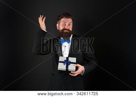 Gift With Purchase. Businessman Hold Present Box. Product Purchase. Purchase Online. Cyber Monday. S