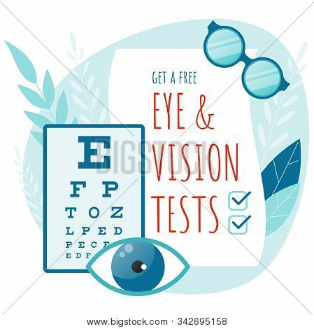 Medical Ophthalmologist Eyesight Check-up Concept. Eye And Vision Tests.