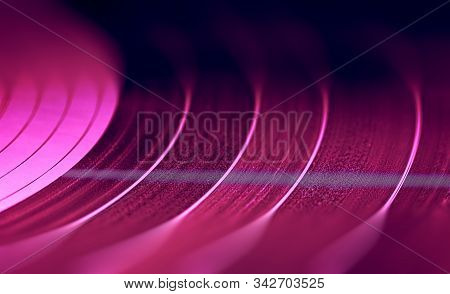 Old Colorful Vynil Disc Playing Music, Background Image