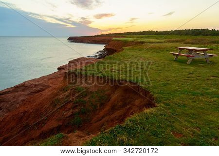 Sunrise View In The Oceanview Lookoff, Cavendish, Prince Edward Island, Canada