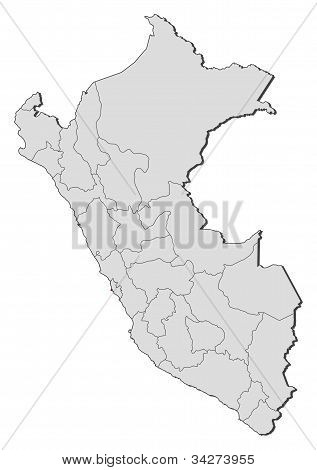 Mappa del Perù, Callao ha evidenziato