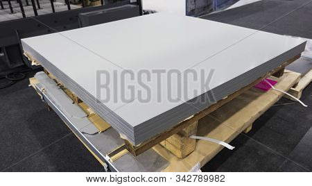 Stack Of Steel Sheets ; Ready To Use ; Stock ; For Laser Cutting