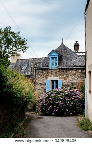 Picturesque Street In The Medieval Village Of Rochefort-en-terre
