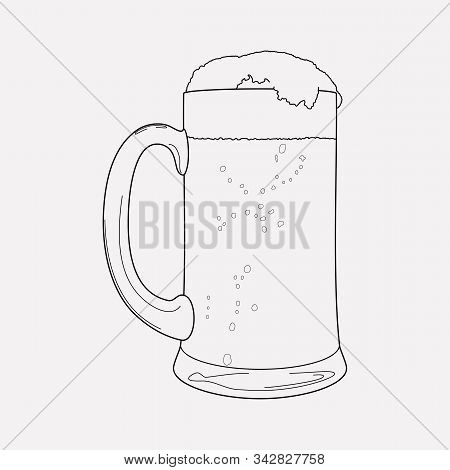 Beer Mug Icon Line Element. Illustration Of Beer Mug Icon Line Isolated On Clean Background For Your
