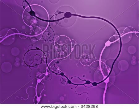 Abstrakt Swirly Floral Grunge Illustration