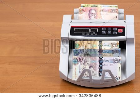 Botswana Money - Pula In A Counting Machine