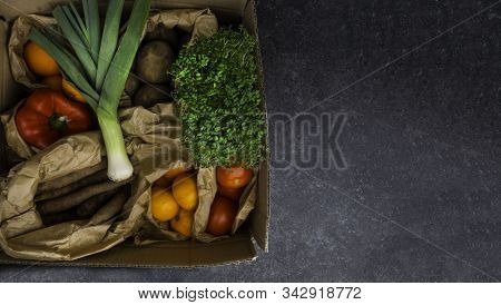 Healthy Food Clean Eating Selection Fruit And Vegetable, Rich In Vitamin And Antioxidants. Eco-frien