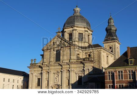 The Low Winter Sun Lights Our Lady Of St Peters Church, Which Is Situated On St Peters Square, In Gh
