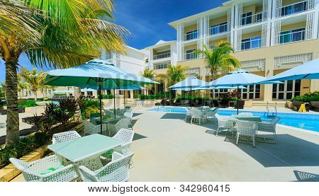 Las Brujas, Cayo Santa Maria, Cuba June 17, 2019 Beautiful Amazing Inviting View Of Vip Area Swimmin
