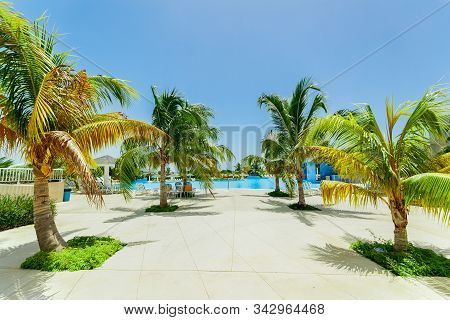 Las Brujas, Cayo Santa Maria, Cuba June 19, 2019 Beautiful Amazing Inviting View Of Swimming Pool Ar