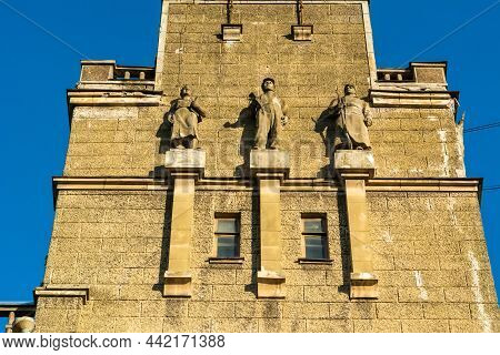 Saint Petersburg, Russia - June 16, 2017. Facade Of A Historic Building, Known As The Palace Of Cult