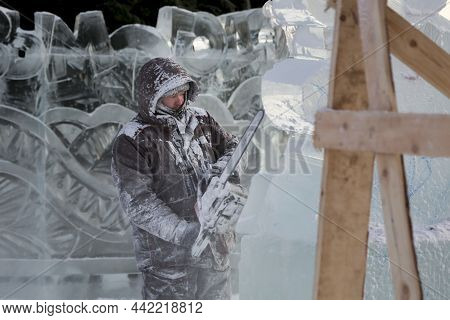 Portrait Of A Sculptor At Work On A Figure