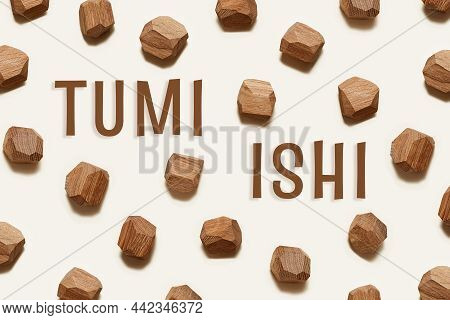 Tumi Ishi Japanese Table Game Meditation, Eco-friendly Wooden Polygonal Stones For Building High Tow
