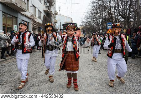 Krasnoilsk, Ukraine - January 14, 2020: Ancient Pagan Ritual Of Malanka Malanca , Performed Olny By 