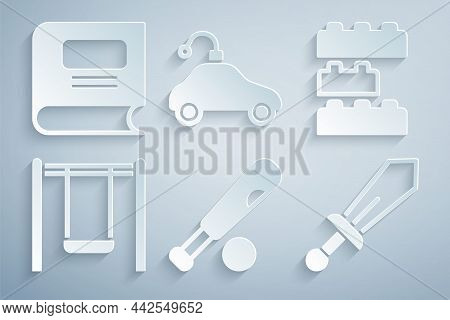 Set Baseball Bat With Ball, Toy Building Block Bricks, Swing, Sword Toy, Radio Controlled Car And Bo