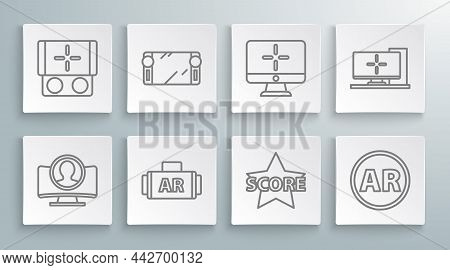 Set Line Create Account Screen, Portable Video Game Console, Ar, Augmented Reality, Star, Computer M