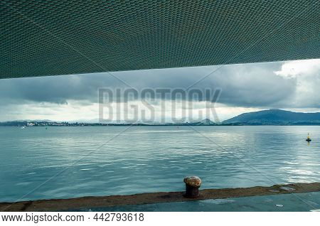 Santander, Spain - July 8, 2021: Bay Of Santander View From The Botin Center, An Art Center In Santa