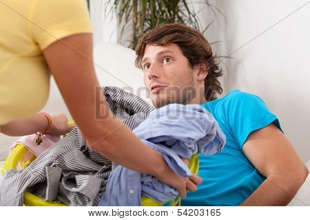 Man Surprised By His Wife