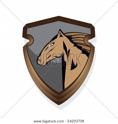 vector cartoon horse head.