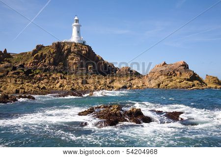 Corbiere Lighthouse in Jersey, The Channel Islands