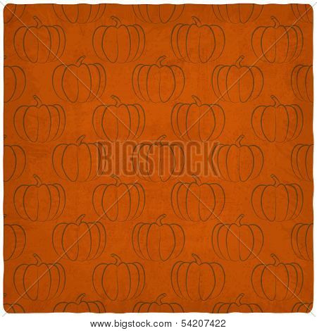 old background with pumpkins seamless pattern