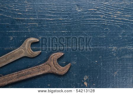 old rusty screw keys