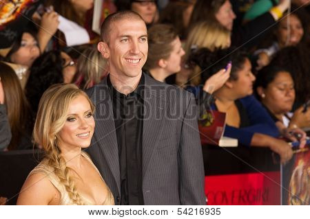 LOS ANGELES, CA - NOVEMBER 18: Los Angeles Laker Steve Blake arrives at the premiere of The Hunger Games: Catching Fire at the Nokia Theater in Los Angeles, CA on November 18, 2013